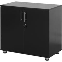 MMT Furniture Designs 2 Door Black Lockable Filing Cabinet - Size: 75 x 80 x 45cm - Wilko - thumbnail 5