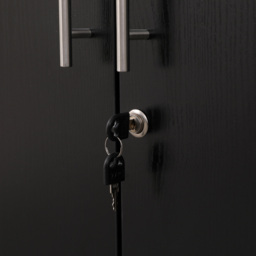 MMT Furniture Designs 2 Door Black Lockable Filing Cabinet - Size: 75 x 80 x 45cm - Wilko - thumbnail 6
