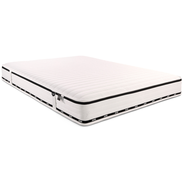 Jay-Be Flex Double Ultra-Firm e-Fibre Sprung Orthopaedic Mattress - White & Black - Wilko - image 1