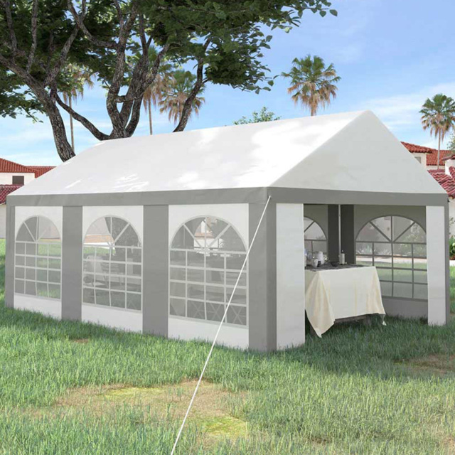 Outsunny 6x4m Gazebo Tent Grey - Size: 55 x 62.5 x 312cm - Wilko - image 1