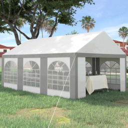 Outsunny 6x4m Gazebo Tent Grey - Size: 55 x 62.5 x 312cm - Wilko
