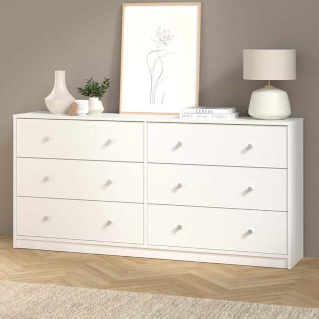 Furniture To Go May 6 Drawer White Chest of Drawers - Wilko - image 1