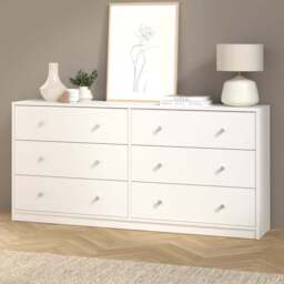 Furniture To Go May 6 Drawer White Chest of Drawers - Wilko - thumbnail 1