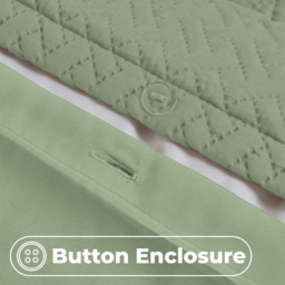 Velosso Super King Size Sage Paloma Duvet Set - Wilko - thumbnail 4