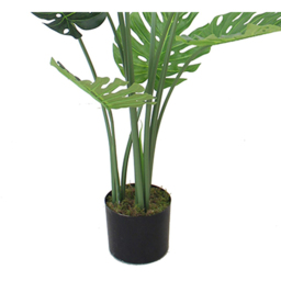 Botanik Monstera Cheese Artificial Plant in Pot 4ft - Size: 120 x 70 x 70cm - Green - Wilko - thumbnail 4