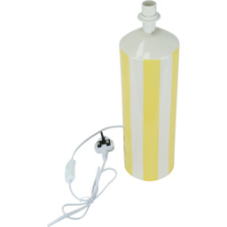 Bridie Stripe Table Lamp Yellow - Wilko - thumbnail 4