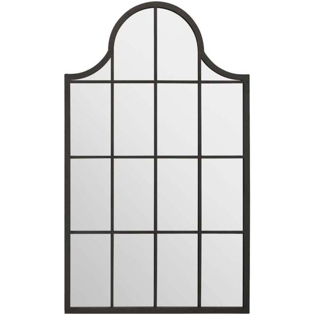 The Arcus Black Arched Wall Mirror 104 x 62cm - MirrorOutlet - Wilko - image 1