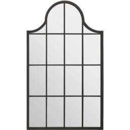 The Arcus Black Arched Wall Mirror 104 x 62cm - MirrorOutlet - Wilko - thumbnail 1