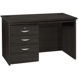 R White Cabinets 3 Drawer Home Office Desk with Hutch Black - Size: 72.8 x 120 x 70cm - Wilko - thumbnail 3