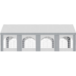 Outsunny 8x4m Galvanised Party Tent Grey - Size: 68.5 x 80 x 517cm - Wilko - thumbnail 4