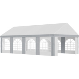 Outsunny 8x4m Galvanised Party Tent Grey - Size: 68.5 x 80 x 517cm - Wilko - thumbnail 3