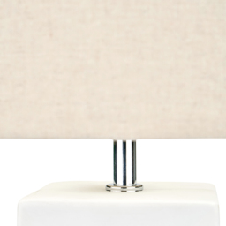 Pacific Lifestyle Block White Ceramic Tall Table Lamp - Wilko - thumbnail 5