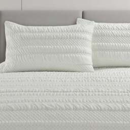 Velosso Double White Saville Duvet Set - Wilko - thumbnail 5