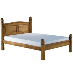 Birlea Corona King Size Natural Wax Low End Bed Frame - Brown - Wilko - thumbnail 3