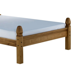 Birlea Corona King Size Natural Wax Low End Bed Frame - Brown - Wilko - thumbnail 5