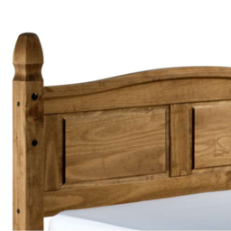 Birlea Corona King Size Natural Wax Low End Bed Frame - Brown - Wilko - thumbnail 4