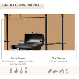 Outsunny 2.5 x 1.34m Coffee Metal Garden Gazebo - Size: 2 x 2m - Brown - Wilko - thumbnail 7