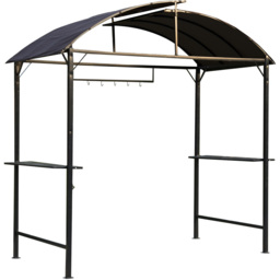 Outsunny 2.5 x 1.34m Coffee Metal Garden Gazebo - Size: 2 x 2m - Brown - Wilko - thumbnail 3
