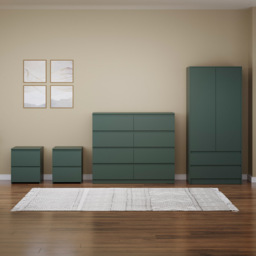 VIDA DESIGNS Denver Jasper Green 4 Piece Bedroom Furniture Set - Wilko - thumbnail 4