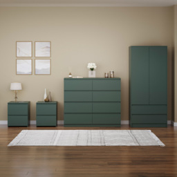 VIDA DESIGNS Denver Jasper Green 4 Piece Bedroom Furniture Set - Wilko - thumbnail 3