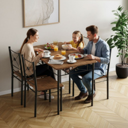 Vida Designs Roslyn 4 Seater Dining Set Dark Wood - Wilko - thumbnail 5