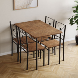 Vida Designs Roslyn 4 Seater Dining Set Dark Wood - Wilko - thumbnail 3
