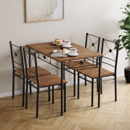 Vida Designs Roslyn 4 Seater Dining Set Dark Wood - Wilko - thumbnail 4