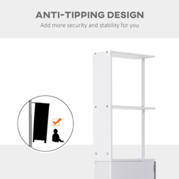 Portland White Single Door 2 Drawer Tall Floor Cabinet - Size: 15 x 33 x 137cm - Wilko - thumbnail 7
