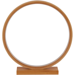 Lighting Collection Bamboo Ring LED Table Lamp - Size: 34 x 31 x 7cm - Natural - Wilko
