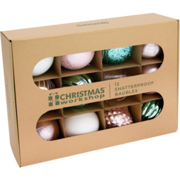 The Christmas Workshop Multicoloured Shatterproof Bauble 12 Pack - Wilko - thumbnail 4