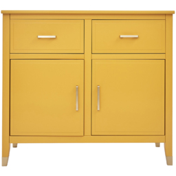 Palazzi 2 Doors 2 Drawers Mustard Sideboard - Size: 40 x 95 x  85cm - Yellow - Wilko - thumbnail 4