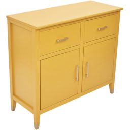 Palazzi 2 Doors 2 Drawers Mustard Sideboard - Size: 40 x 95 x  85cm - Yellow - Wilko - thumbnail 5