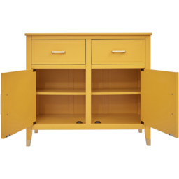 Palazzi 2 Doors 2 Drawers Mustard Sideboard - Size: 40 x 95 x  85cm - Yellow - Wilko - thumbnail 6