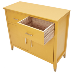 Palazzi 2 Doors 2 Drawers Mustard Sideboard - Size: 40 x 95 x  85cm - Yellow - Wilko - thumbnail 7