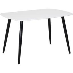 Core Products Aspen 2 Seater Rectangular Dining Table White and Black - Size: 4 Seater - Wilko - thumbnail 3