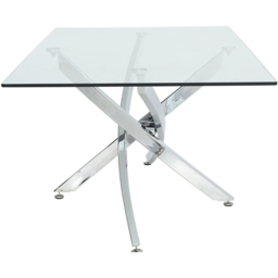 Living and Home Clear Glass Rectangular Coffee Table - Silver - Wilko - thumbnail 4