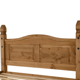 Seconique Corona Double Distressed Waxed Pine High End Bed - Brown - Wilko - thumbnail 6