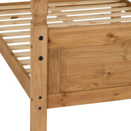 Seconique Corona Double Distressed Waxed Pine High End Bed - Brown - Wilko - thumbnail 7