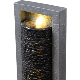 Teamson Home Dark Gray Framed Column Water Outdoor Fountain 32 inch - Size: 82.04 x 21.59 x 33.78cm - Grey - Wilko - thumbnail 4