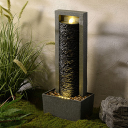 Teamson Home Dark Gray Framed Column Water Outdoor Fountain 32 inch - Size: 82.04 x 21.59 x 33.78cm - Grey - Wilko - thumbnail 3