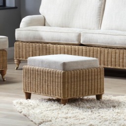 Desser Furniture Seville Light Oak Natural Rattan Jasper Footstool - Size: 47.0 cm x 66.0 cm x 55.0 cmcm - Brown - Wilko - thumbnail 6