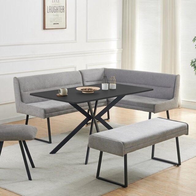 Monaco Corner Bench Grey - Wilko - image 1