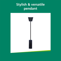 Sylvania Sylpendant Black Ceiling Pendant Light - Size: 165 x 7.4 x 7.4cm - Wilko - thumbnail 3