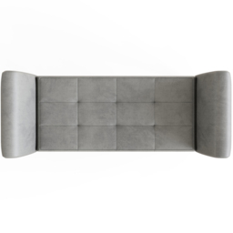 GFW Balmoral Grey Upholstered Window Seat - Size: 42 x 121 x 64cm - Wilko - thumbnail 7