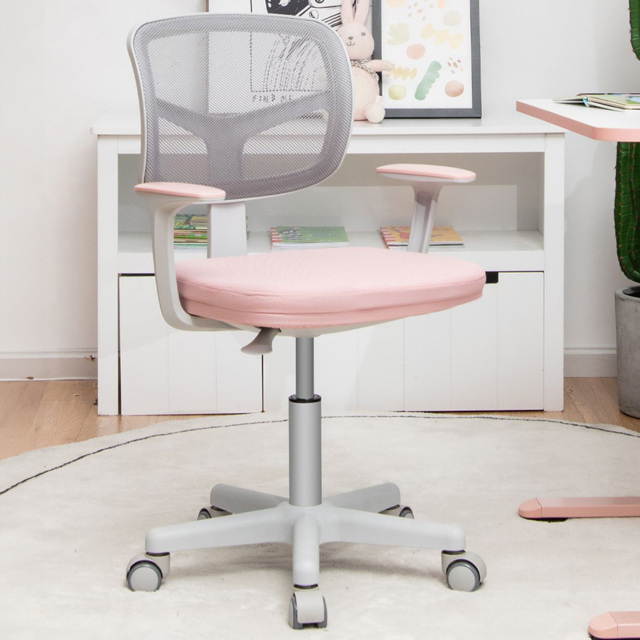 Costway Swivel Computer Desk Chair Pink - Size: 50 x 47 x 24cm - Wilko - image 1
