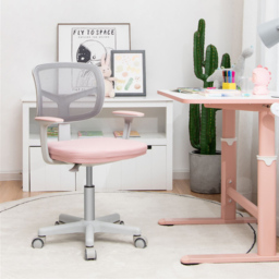 Costway Swivel Computer Desk Chair Pink - Size: 50 x 47 x 24cm - Wilko - thumbnail 4