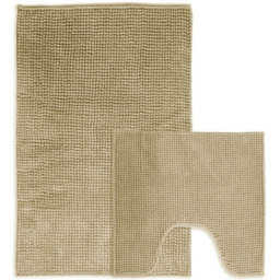 Mayfair Natural Shaggy Noodle Bath Mat 50 x 80cm - Brown - Wilko - thumbnail 5