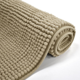 Mayfair Natural Shaggy Noodle Bath Mat 50 x 80cm - Brown - Wilko - thumbnail 6