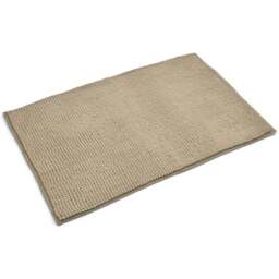 Mayfair Natural Shaggy Noodle Bath Mat 50 x 80cm - Brown - Wilko