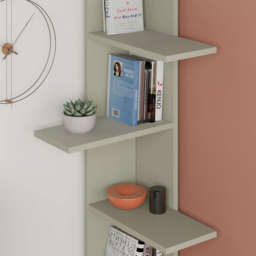 Decortie Saso Ash Green 5 Tier Medium Corner Display Unit - Wilko - thumbnail 4
